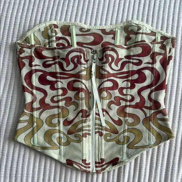 Miaou x Urban Outfitters Strapless Patterned Corset - Picture 3 of 4